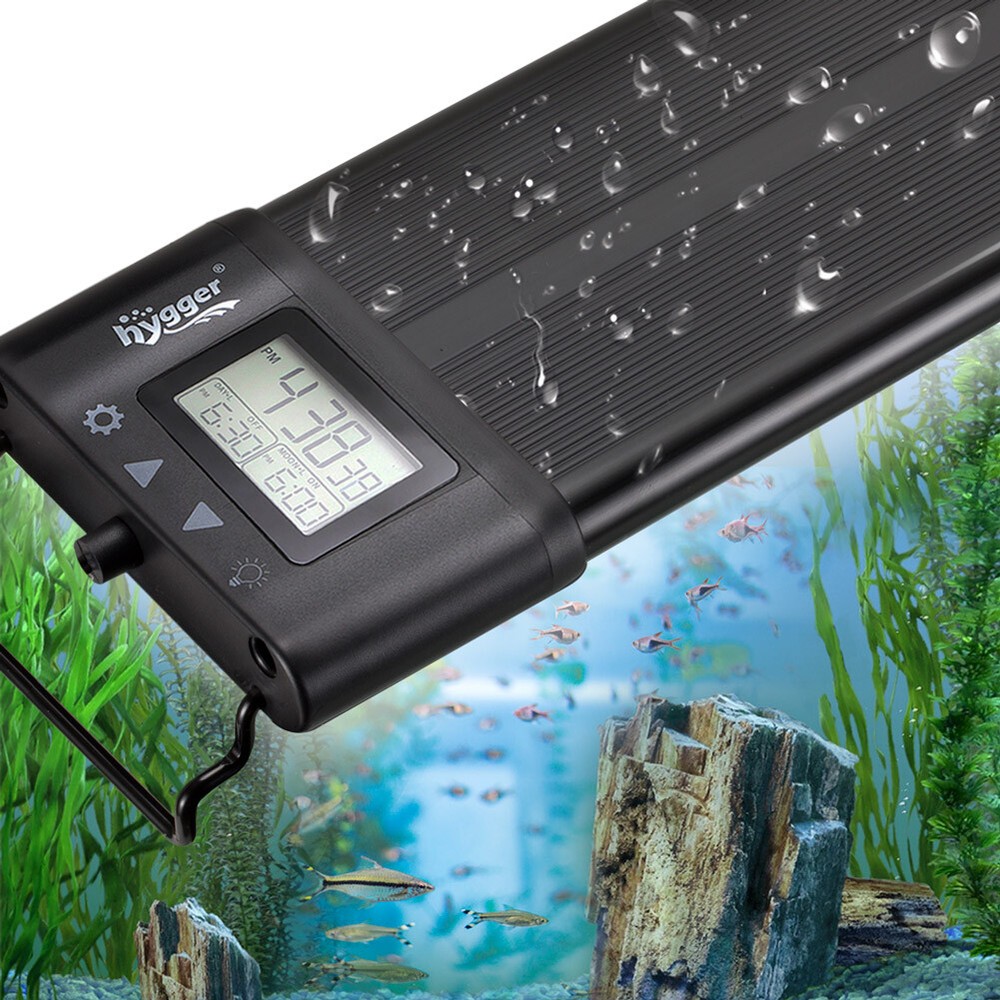 hygger LED Aquarium Light Auto On Off Timer Full Spectrum, Adjustable Brightness