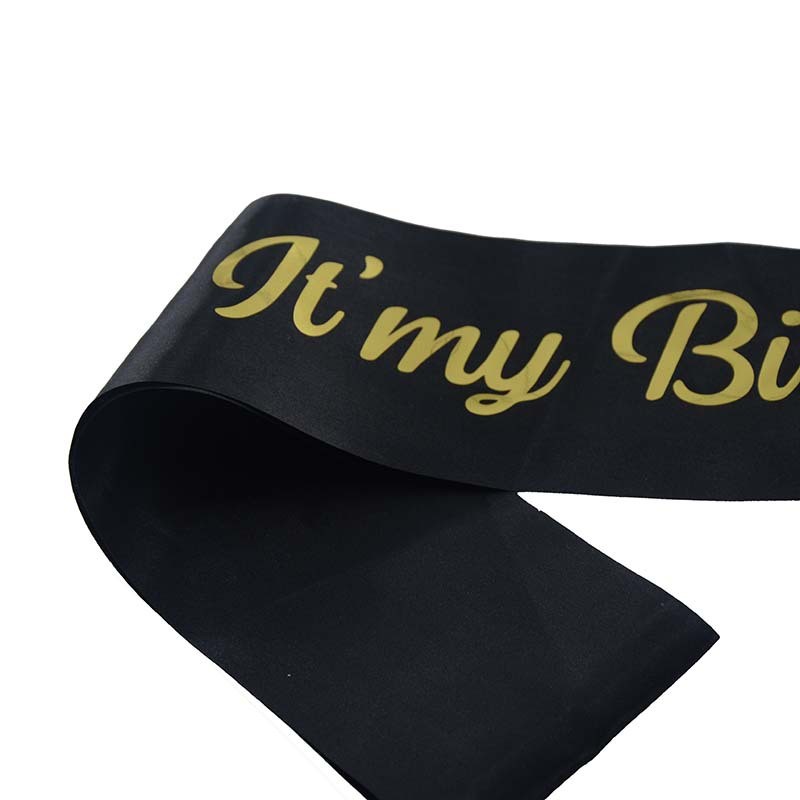 Birthday Party Shoulder Strap Single Layer Bronzing Shoulder Strap Etiquette Str