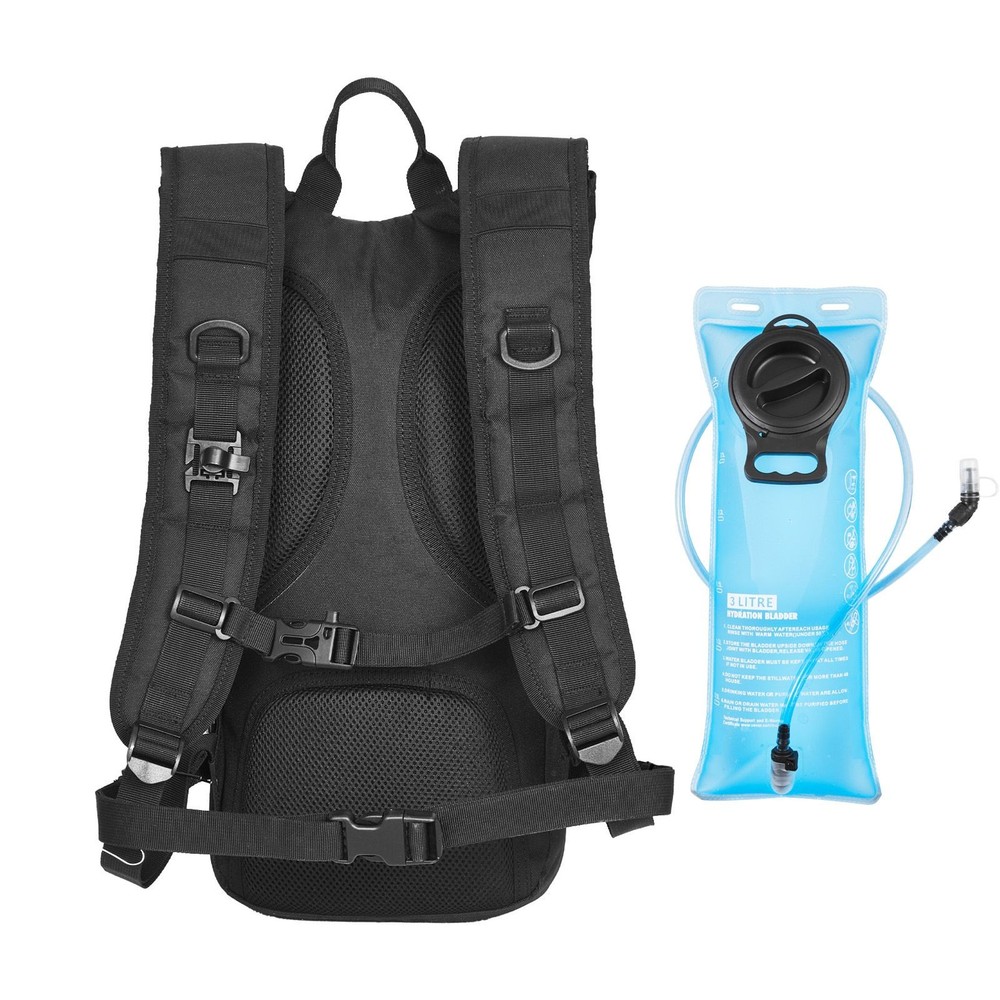 Hydration Backpack, Water Backpack with 3L TPU Water Bladder, Tactical Molle Hik