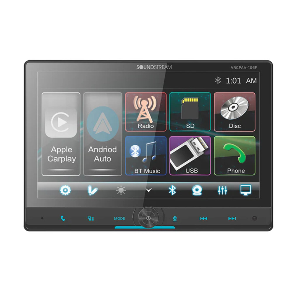Soundstream 10.6" Touchscreen 2 DIN Multimedia Car Head Unit with Back up Camera