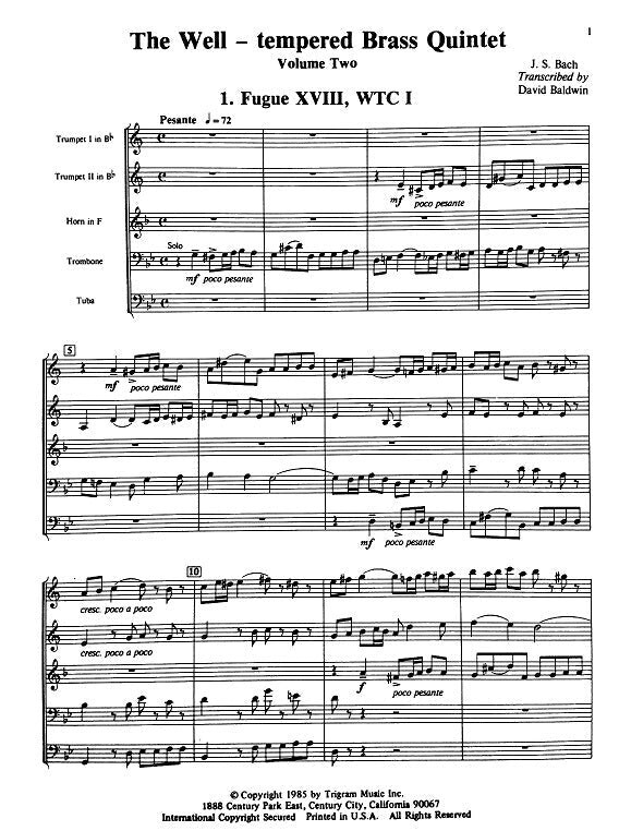Brass Quintet, Classical Works Music Bundle #3