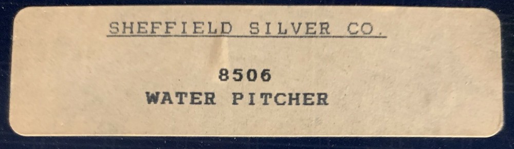 Vintage - Sheffield Silver (plated) Water Pitcher #8506