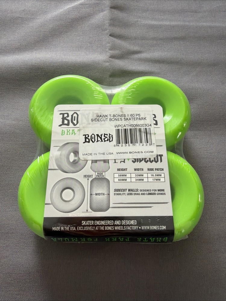 Bones Tony Hawk T-Bones Green 60mm 🦴 Powell Peralta