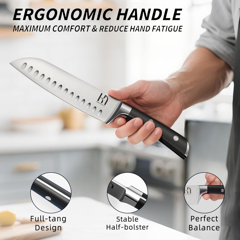 Slice Through Anything Effortlessly - 15 Pc Kitchen Knife Set With Block