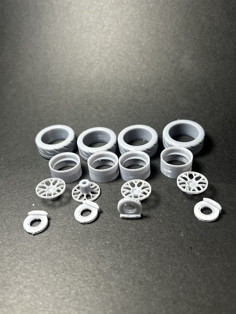 1:24, 1/25 Scale resin 3d Printed Wheel Set For Scale Modeling