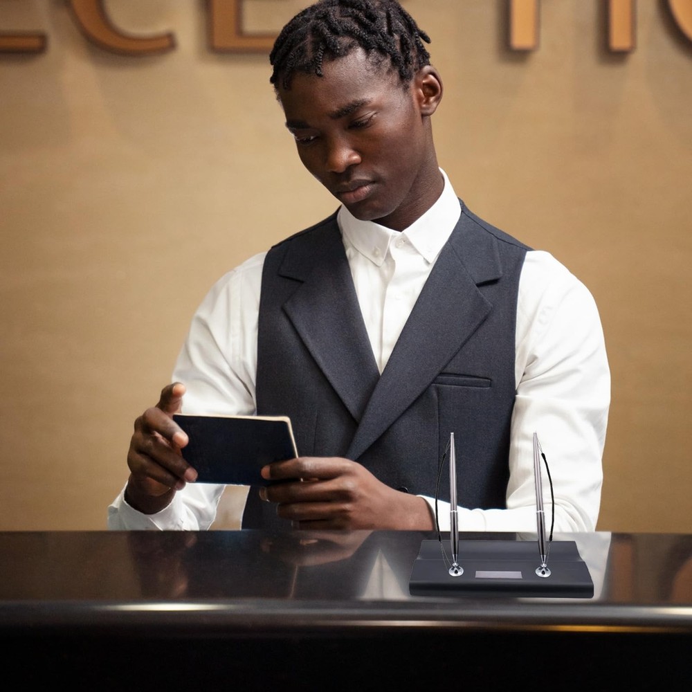 Mabor 4Pcs Pen Leash, Stylus Tether, Plastic Elastic Tether Lanyard Black