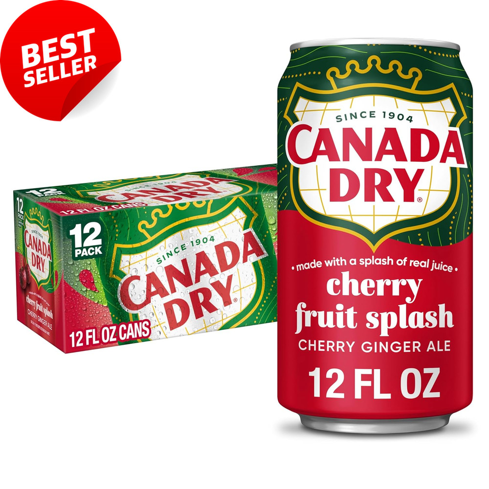 Cherry Gingerale Fruit Splash 12Oz, Pack of 12