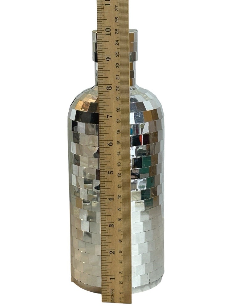 Absolute Vodke Disco Mirror Bottle Case Silver Empty Limited Edition Bar Decor