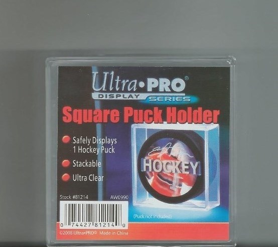 Ultra Pro Square Hockey Puck Holder Stackable For Souvenier  Pucks  3 pack