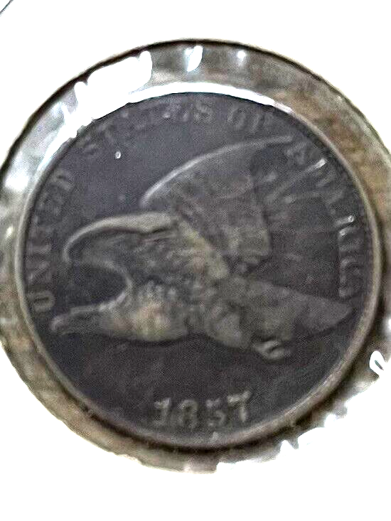 1857 Flying Eagle Cent XF. sharp coin ! Free Shipping