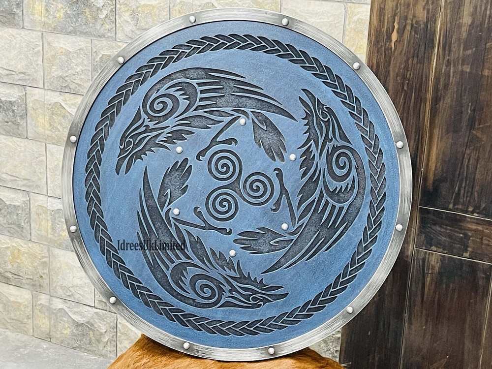 24'' Eivor Valhalla Authentic Battleworn Shield Norse Mythology Valhalla Gift