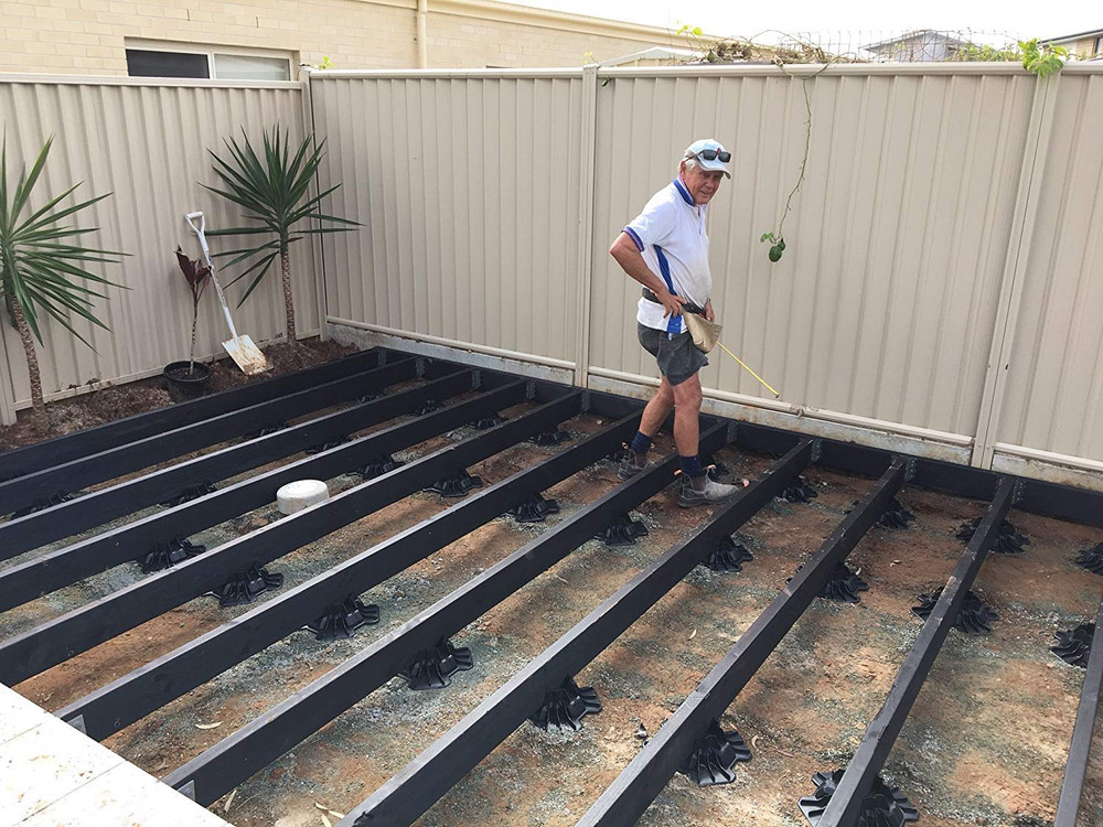 Instant Foundation Block Deck Support System for 4" X 4" Posts and 2" Joists