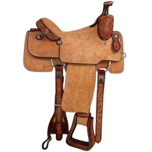 Western Horse Saddle Ranch Roping Wade Tree A Fork Work Leather Tack Equestrian