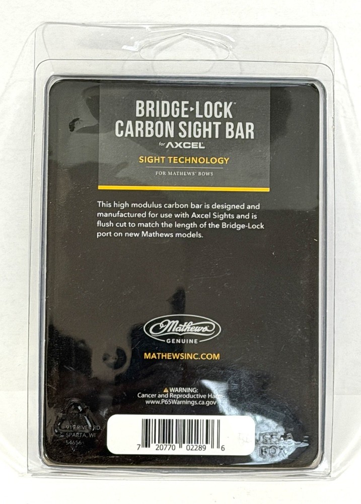 Mathews Bridge Lock Carbon Sight Bar - Left Hand