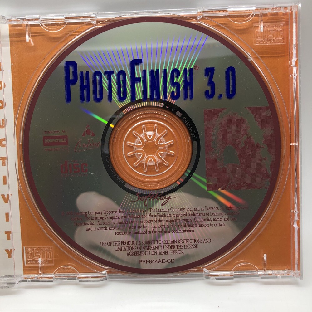 The Learning Company PhotoFinish 3.0 Computer PC Disc Program 1998