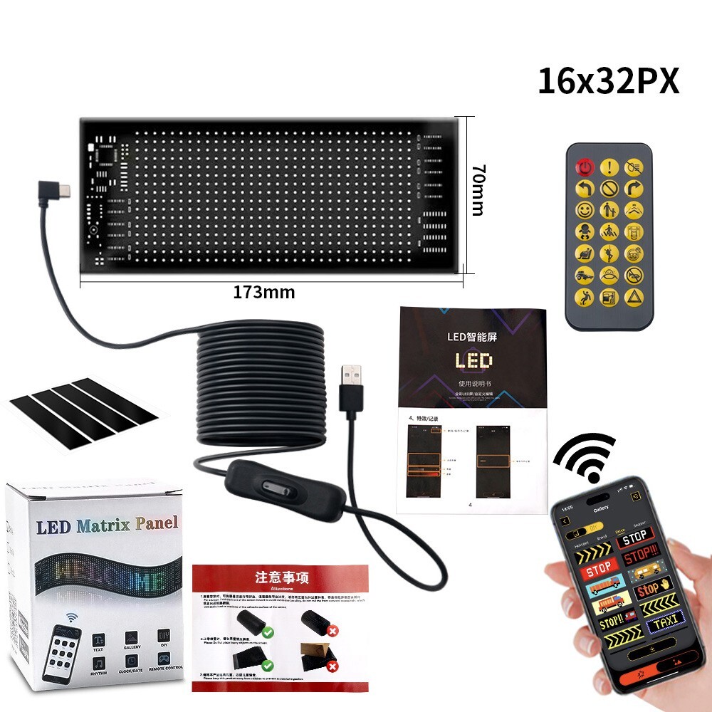 Devil Eyes Light for Car - LED Display Screen DIY Truck Windshield Eyes Lights