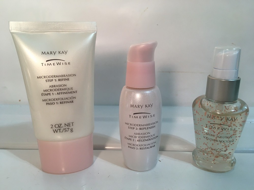 Mary Kay TimeWise Microdermabrasion Set REFINE and REPLENISH Plus Night Solution