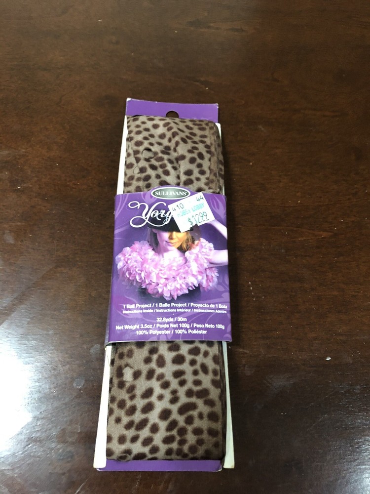 Sullivans Yorganza Fabric Scarf Project Cheetah Pattern