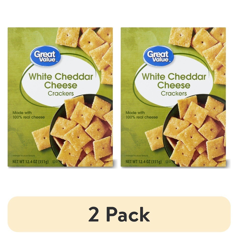 White Cheddar Cheese Crackers 12.4 Oz Two Pack Snack Box
