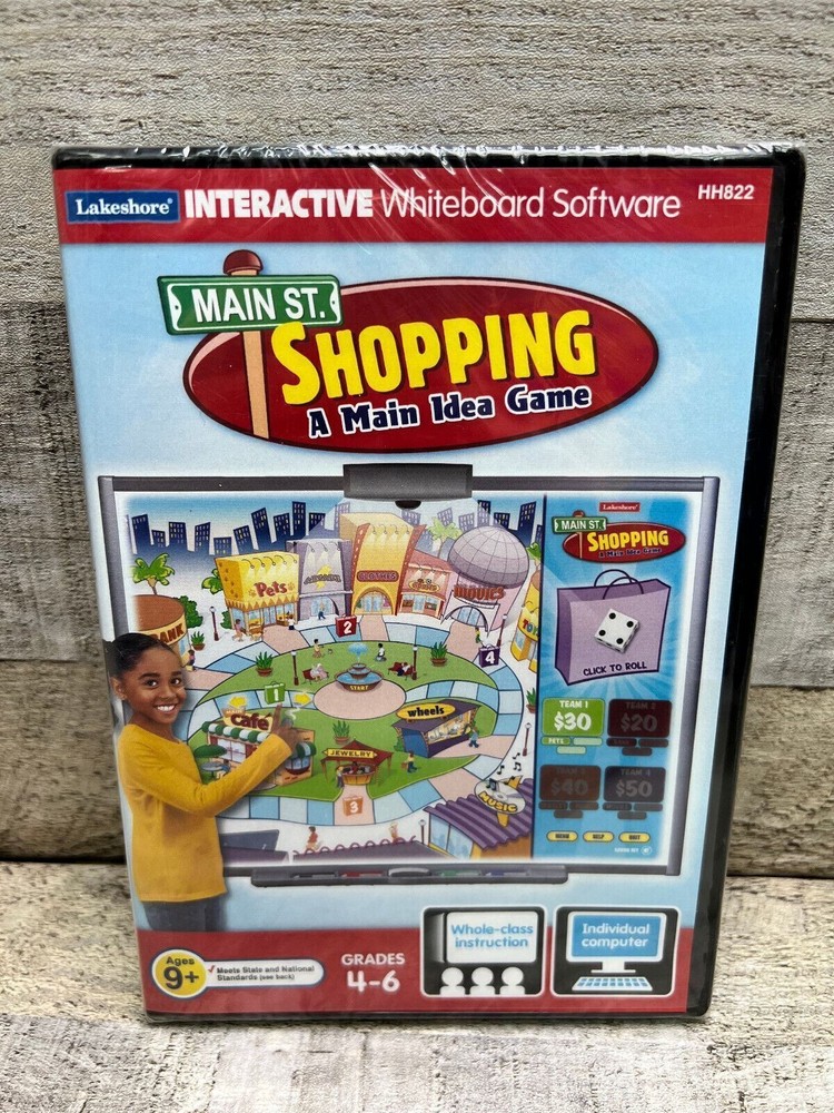 Main St. Shopping Lakeshore Interactive Whiteboard Software Grade 4-6 HH822 Math