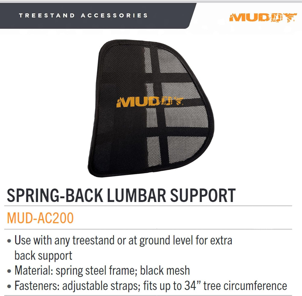 Big Game Treestands Spring Back Lumbar Support Black