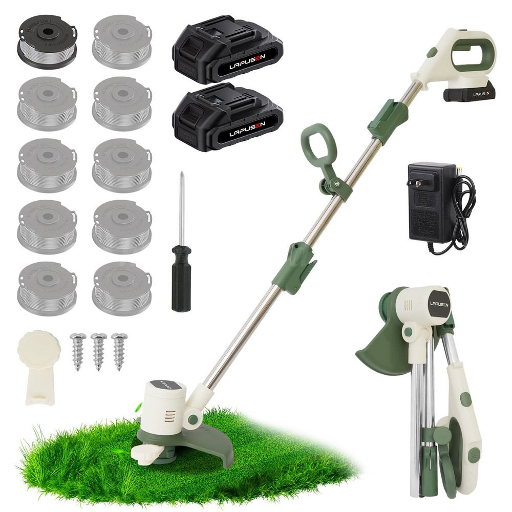 Cordless Weed Wacker Electric Weed Eater 11" String Trimmer w/10 Trimmer Lines