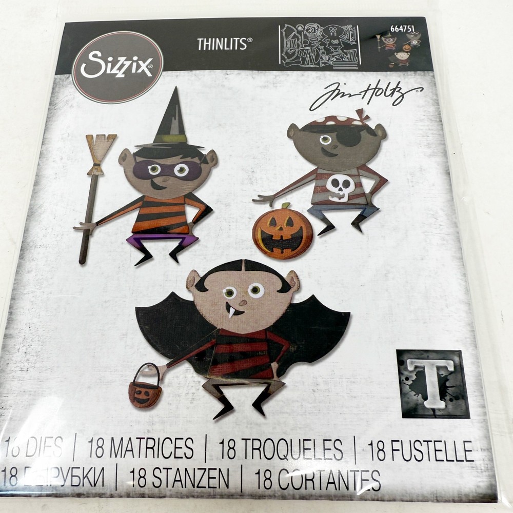 Sizzix Tim Holtz Thinlits Halloween Bundle Pumpkinhead Day of Dead NEW