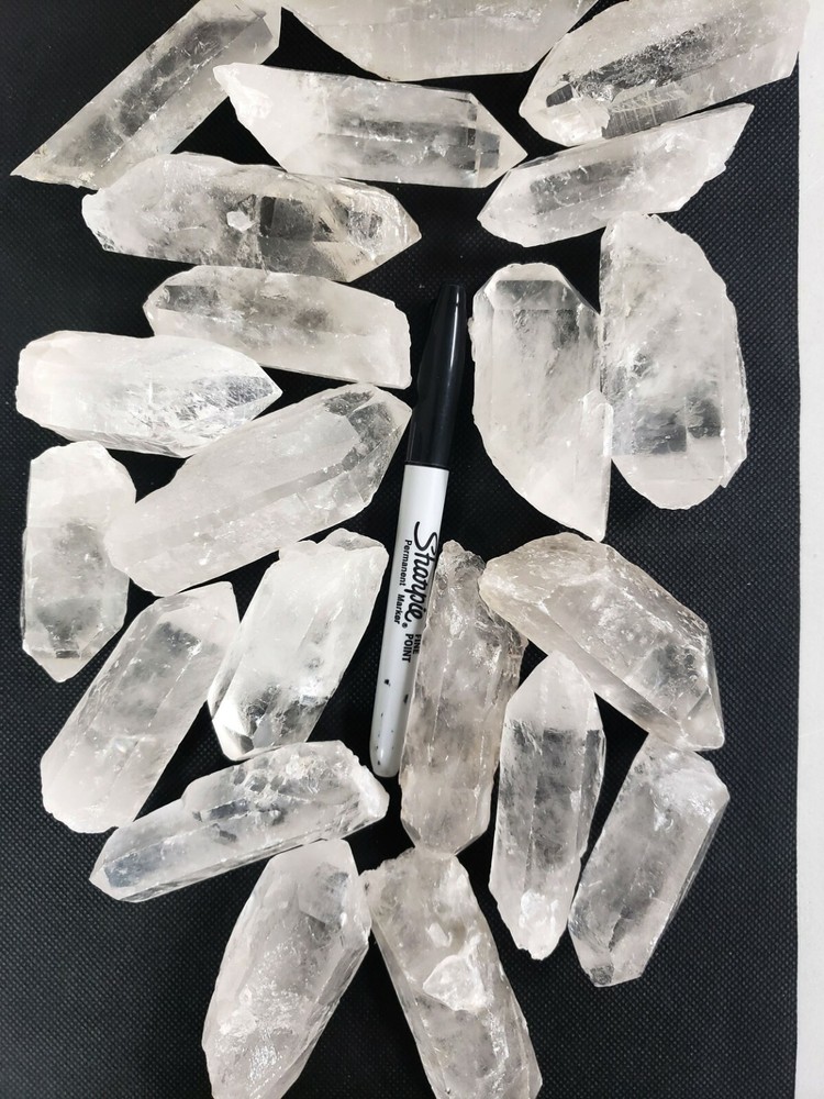 LARGE QUARTZ POINTS - SET OF 4 - Quartz Crystal Points from Brazil