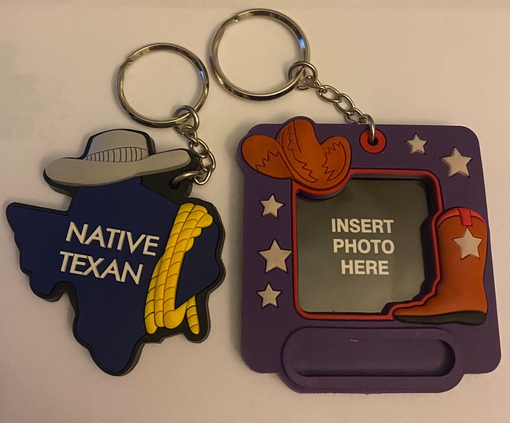 Texan Cowboy Rubber Keychains 12 Pack