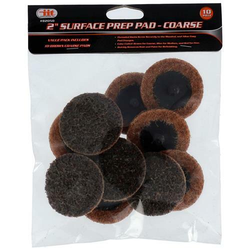10pc 2" Coarse Surface Prep Pads Discs 1/4" Sanding Stripping Grinding 82050