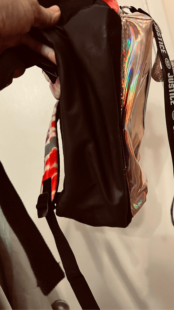 JUSTICE LARGE PINK AND PURPLE TIE DYE BACKPACK