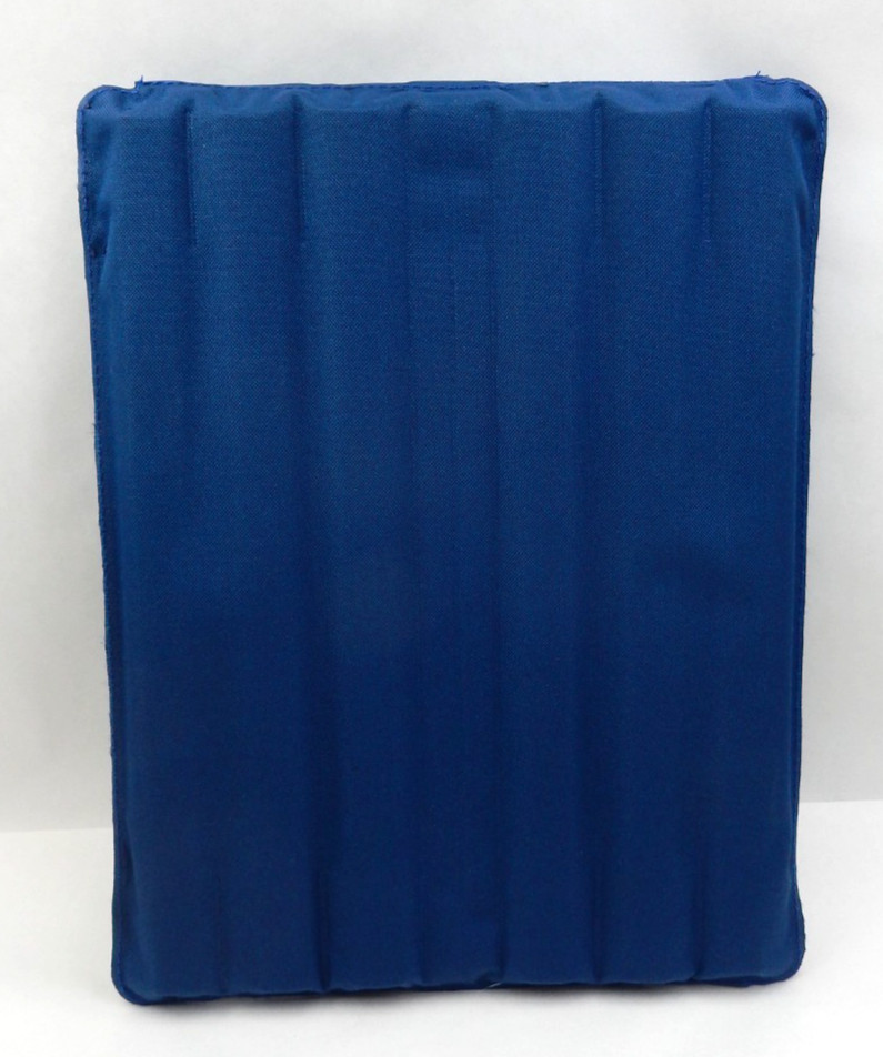 NEW BACK THING SPINAL SUPPORT CUSHION, HOME & TRAVEL VERSION, BLUE