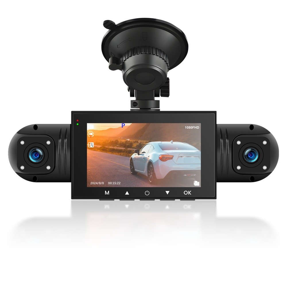 360 Degree View 4 Channel Dash Cam Front and Rear Inside Left Right, Dash Camera