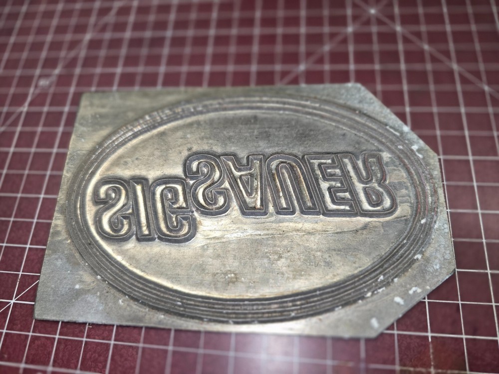 3D Leather Stamp Sig Sauer Size  7" x 4 1/4"