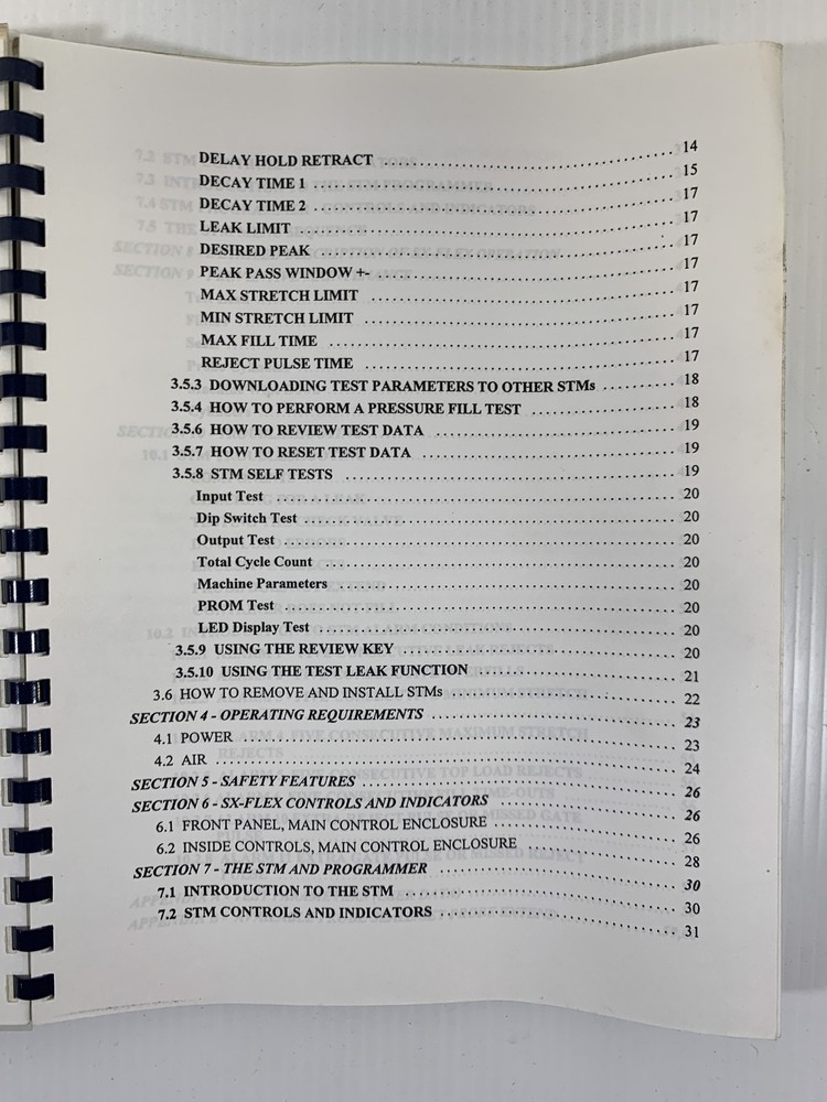 ALPS SX-FLEX Linear Inspection System Operating Manual