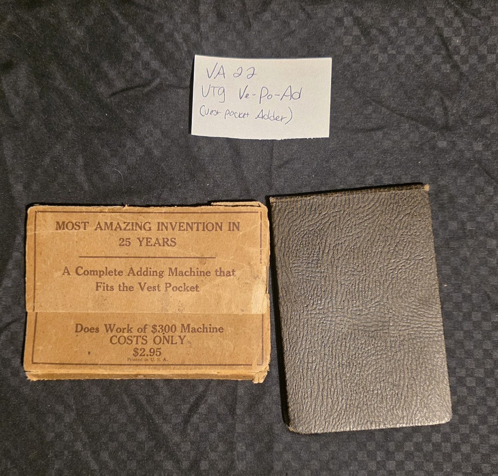 Vintage Calculator Ve-Po-Ad Manual Adding Machine