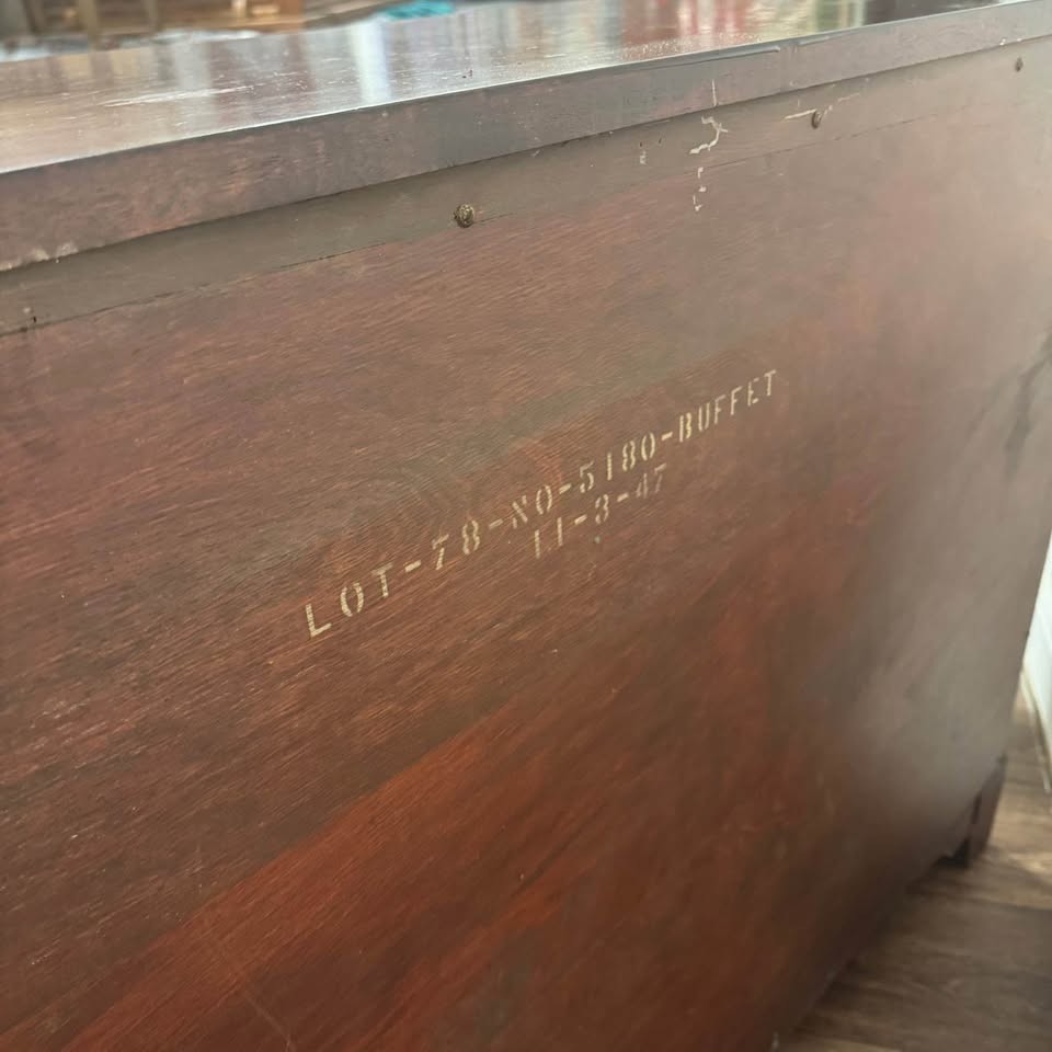1947 Georgetown Galleries Solid Mahogany Serpentine Buffet