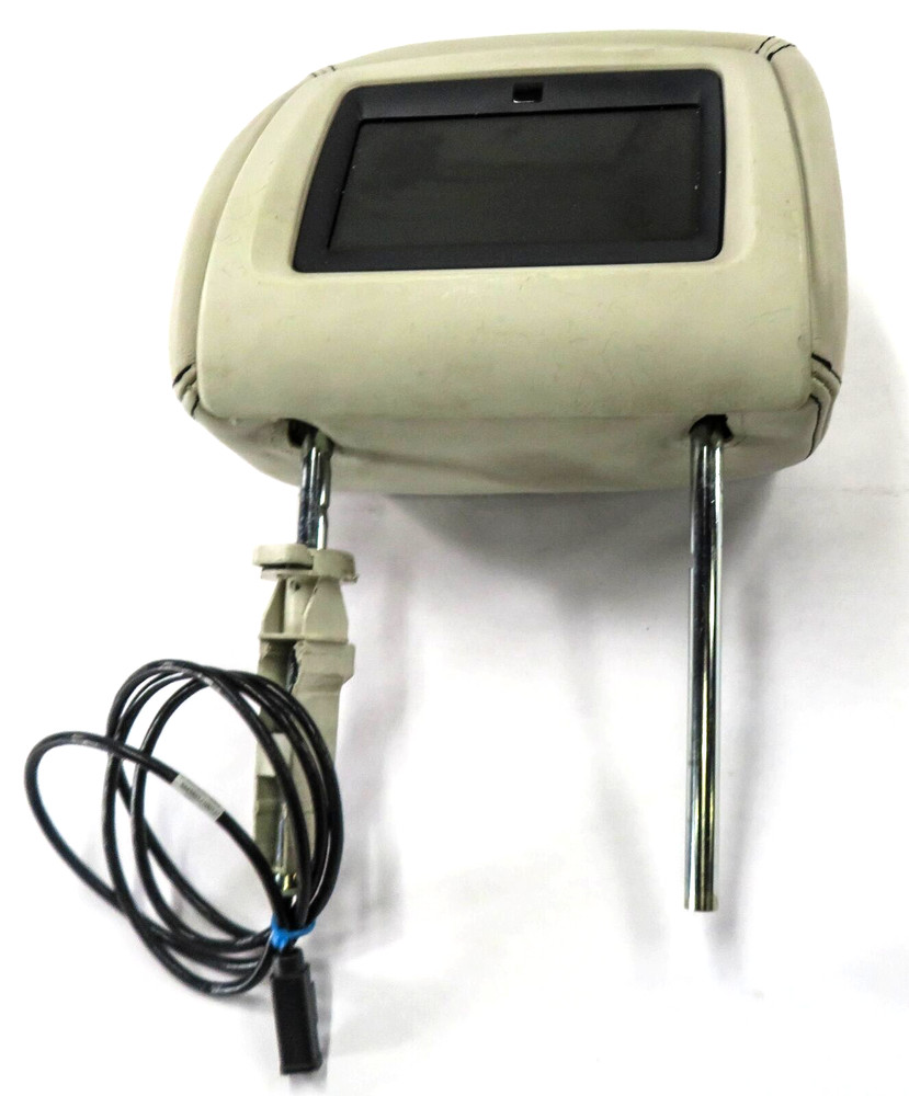 2006-2012 RANGE ROVER SPORT (L320) LEFT FRONT DRIVER HEADREST w/ SCREEN (IVORY)