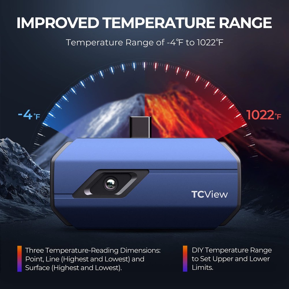 TOPDON TC001 Thermal Camera for Android, Super IR 512x384 High Resolution, Th...