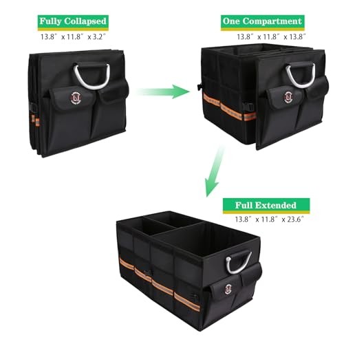 Trunk Organizer, LIBZAKI Cargo Organizer, Premium Multi Regular Black