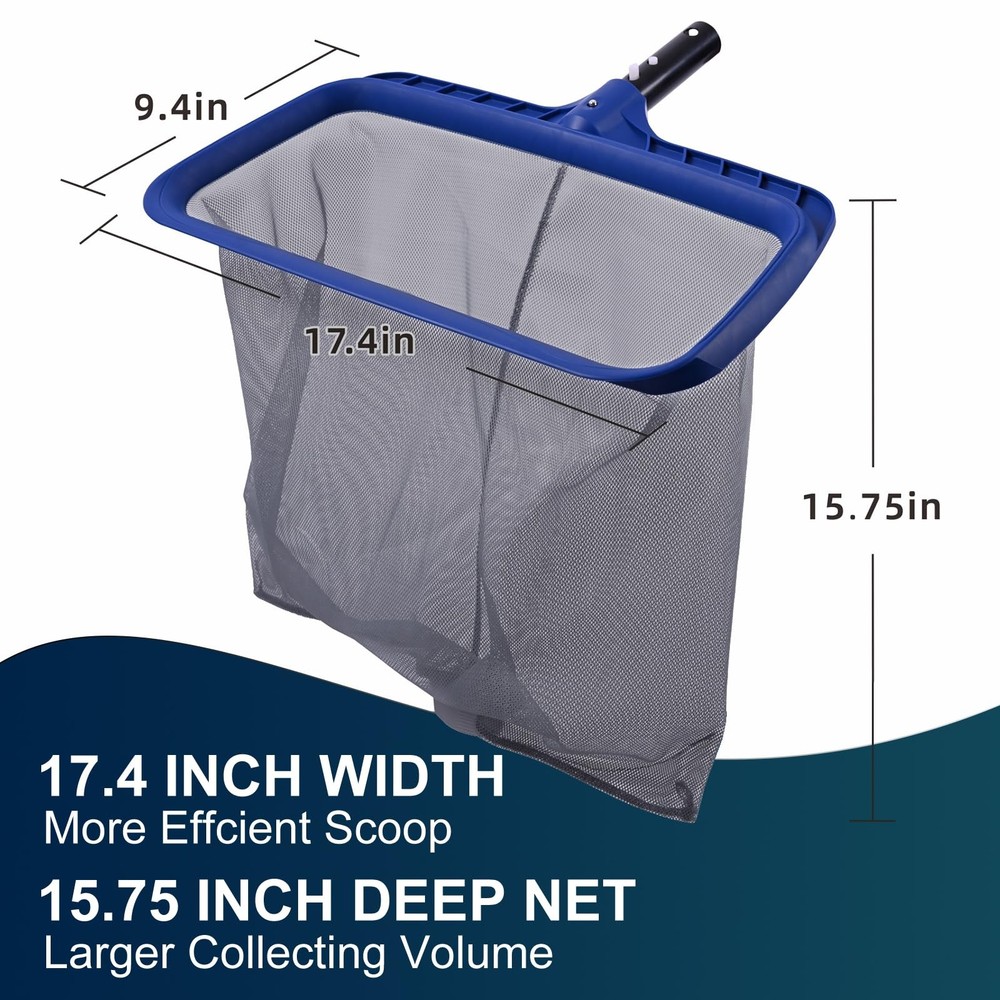 Skimmer Net Larger Capacity Deep Net Sturdy Frame Easy Scoop Edges