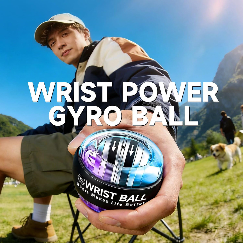 Torque Ball Hand Exerciser, Grip Strength Trainer, Auto-Start, Forearm Strengthe