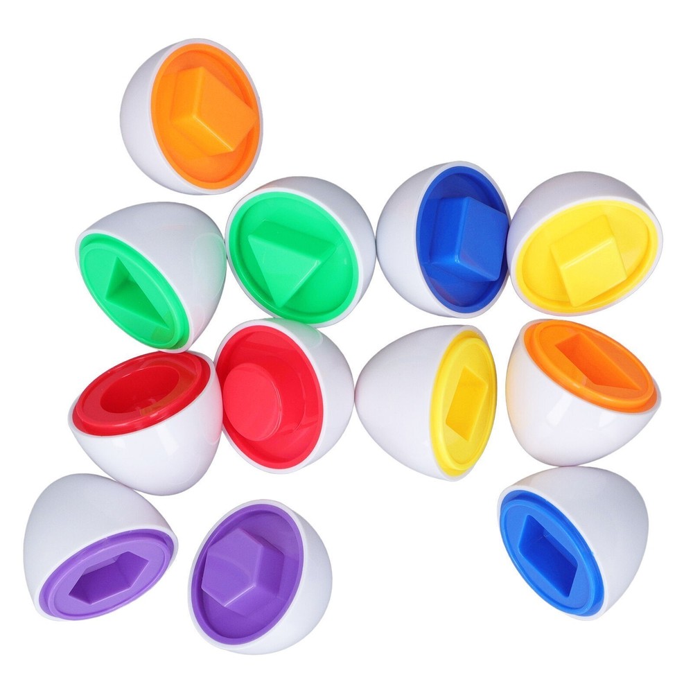 Kid Matching Egg Portable Color Shape Recognition Matching Easter Eggs