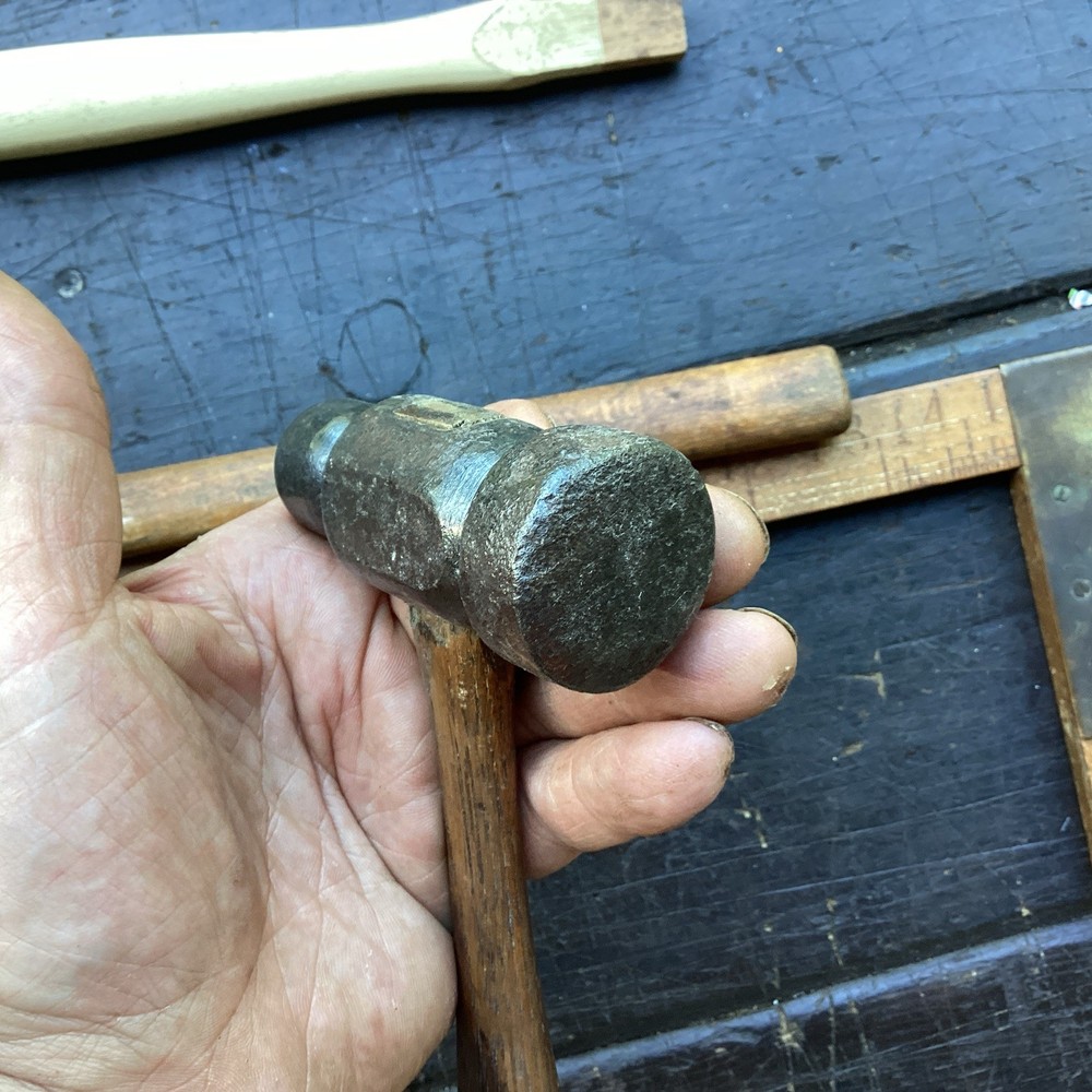 Group of three blacksmith forging & finishng hammers