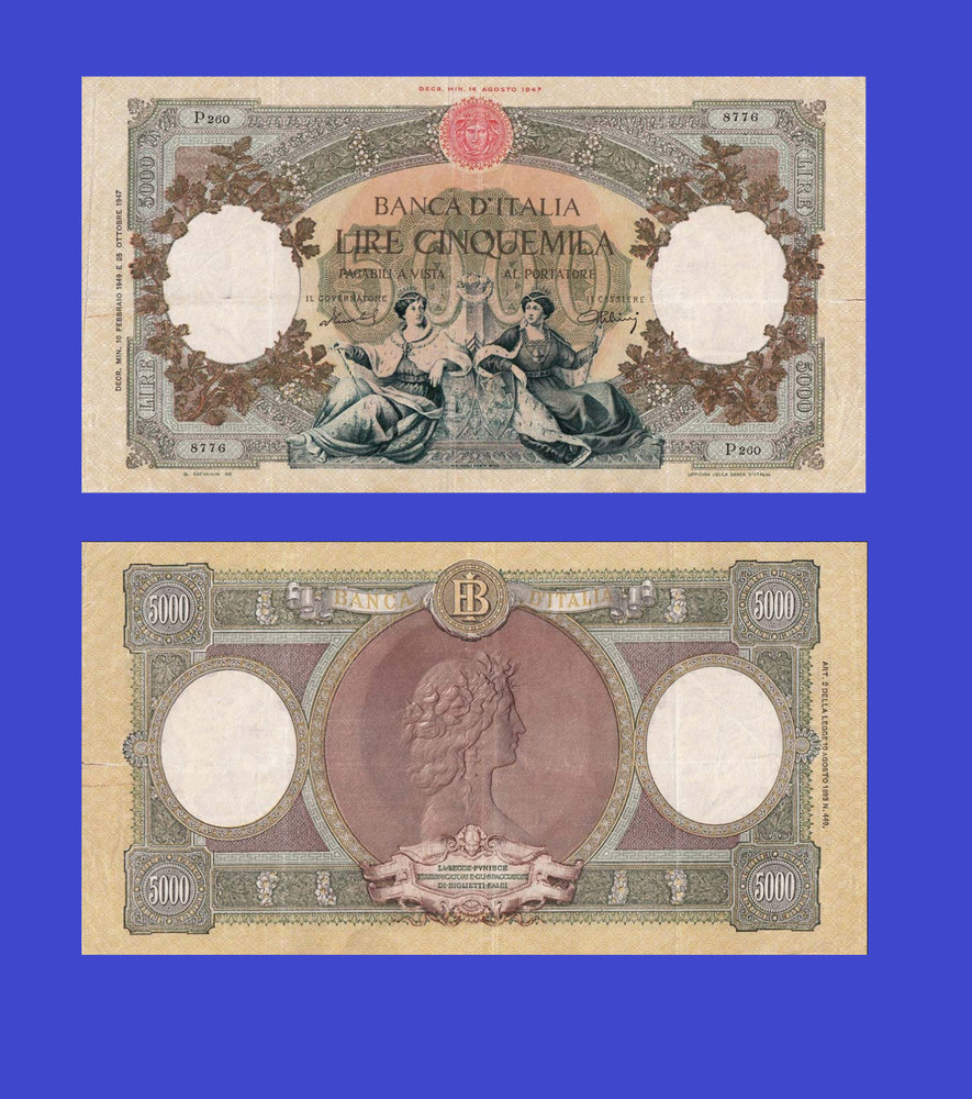 Italy 5000 lire 1947 *  Copy