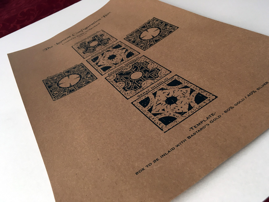 Hellraiser Puzzle Box Schematics - Lithograph Print - UV Protection - Archival