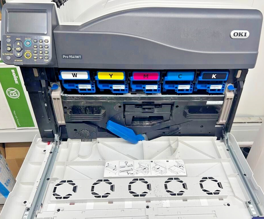 OKI Pro 9541WT Digital Heat FX White Toner Printer w/ Stand + RIP (From Coldesi)