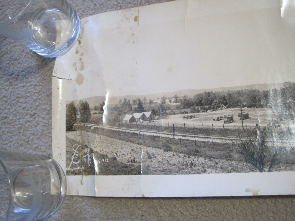 Antique & Original WW1 Panoramic Field Artillery Training West Point, KY