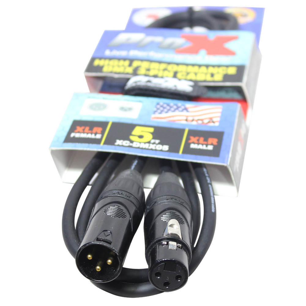 30 DMX Cables 3 Pin 5ft Performance Data Lighting Cable by Prox