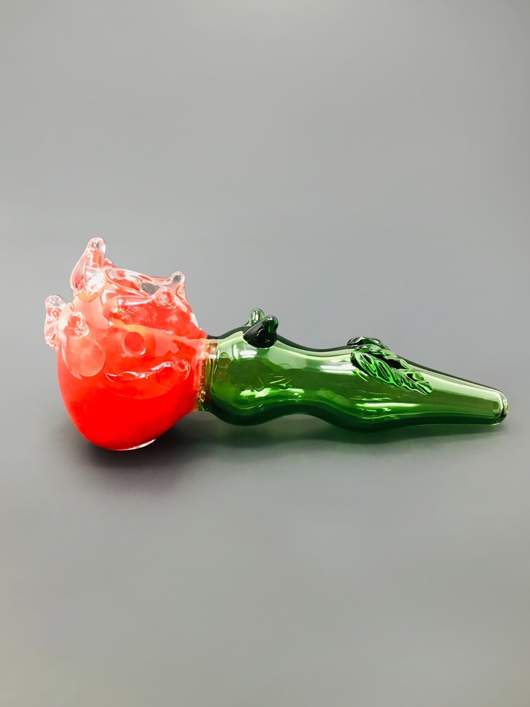 Hookah Water Pipe Red Rose Hand Made Pipe - Fast Shipping